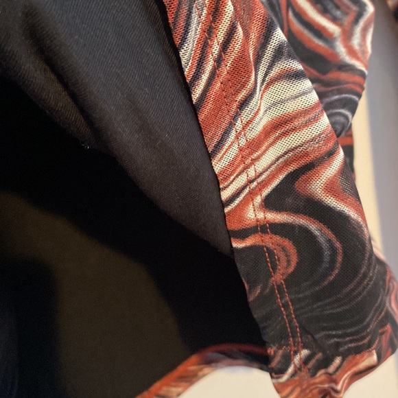 RACHEL ZOE Women’s Sheer Long Sleeve Ruched Top Size XL - Picture 4 of 7